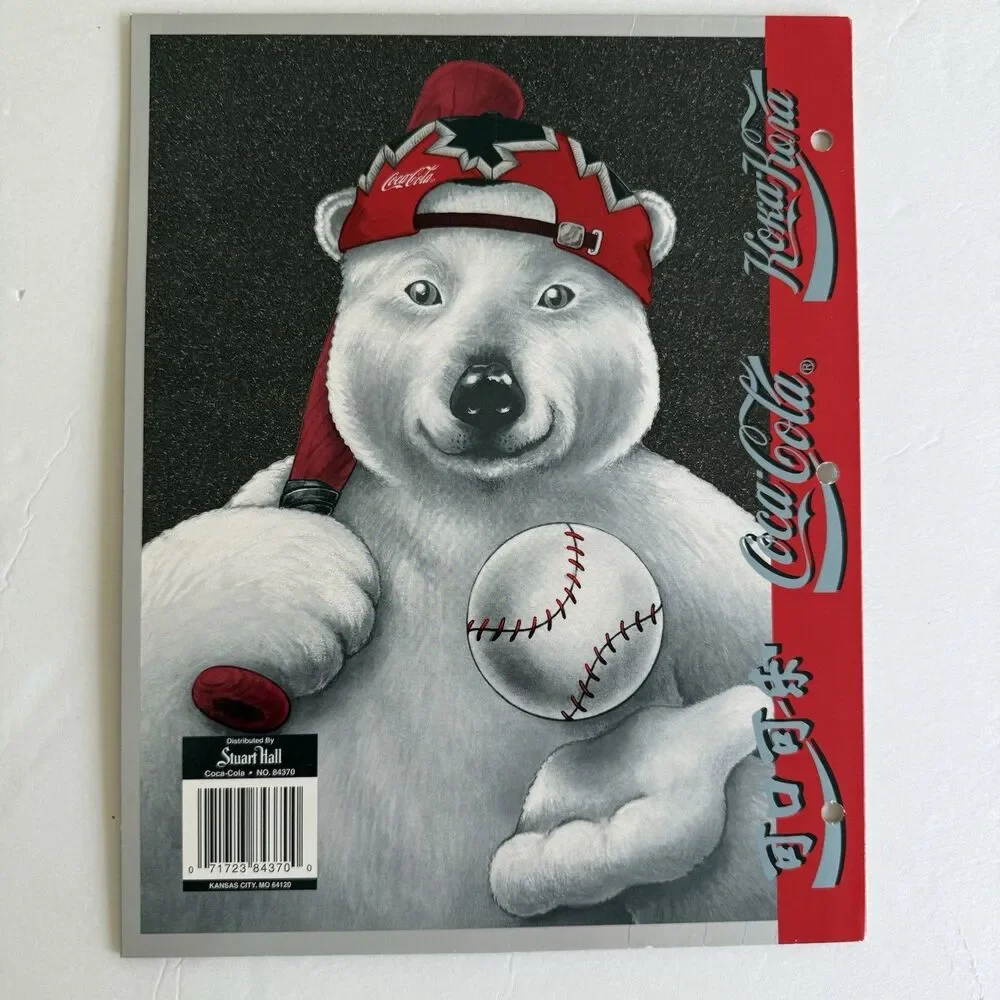 Vintage Coca Cola Coke Soft Drink Folder Polar Bear 1995 Memorabilia Set of 2